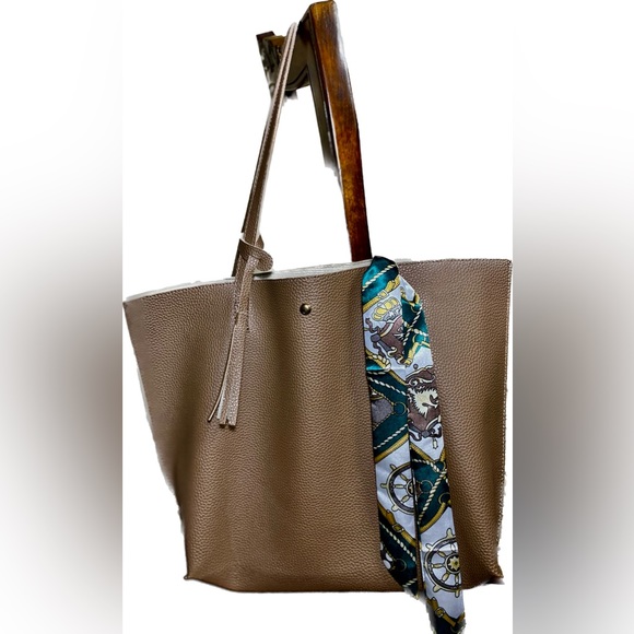 TOTE Women's Soft Faux Leather Tote Shoulder Bag Big Capacity Tassel Handbag - Picture 1 of 14
